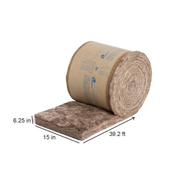 Fiberglass insulation roll mat, layered - Stock Illustration