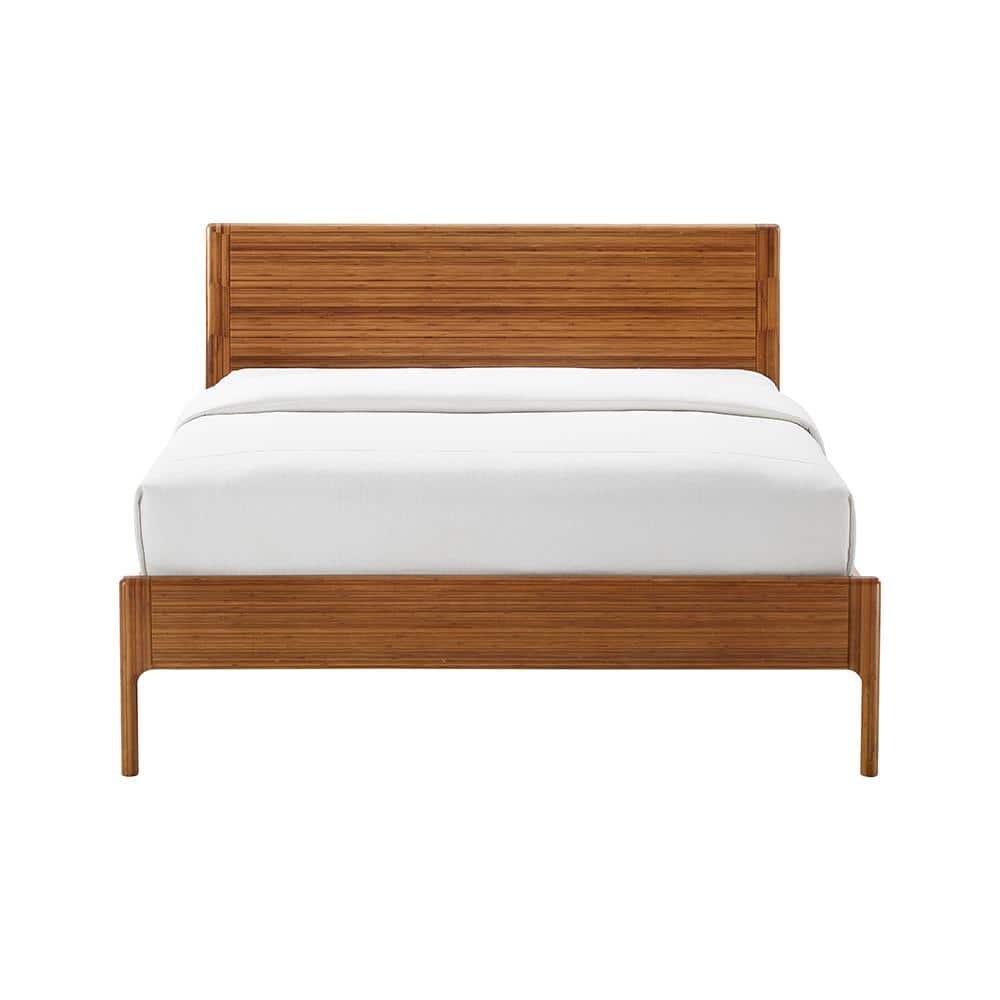 Ventura Amber King Platform Bed with Bamboo Frame and Metal Headboard