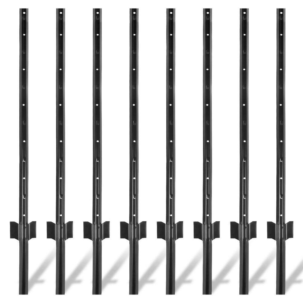 MOEPISY Fence Posts 1. 2in L x 0. 08in W x 4ft H-8 Pack, Heavy Duty ...