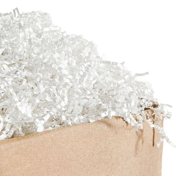 N/A 8 oz. White Crinkle Paper Filler for Gift Baskets and Craft Wrapping Supplies