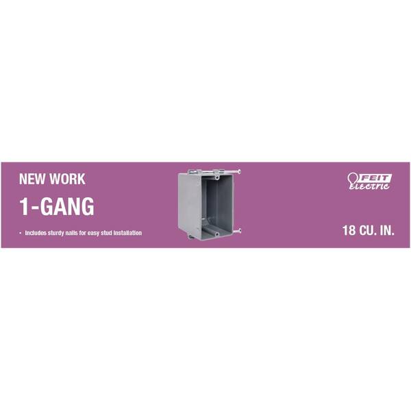 Inlight 2-Gang Electrical Outlet Box, 3 Packs, 25 Cubic Inch Junction ...