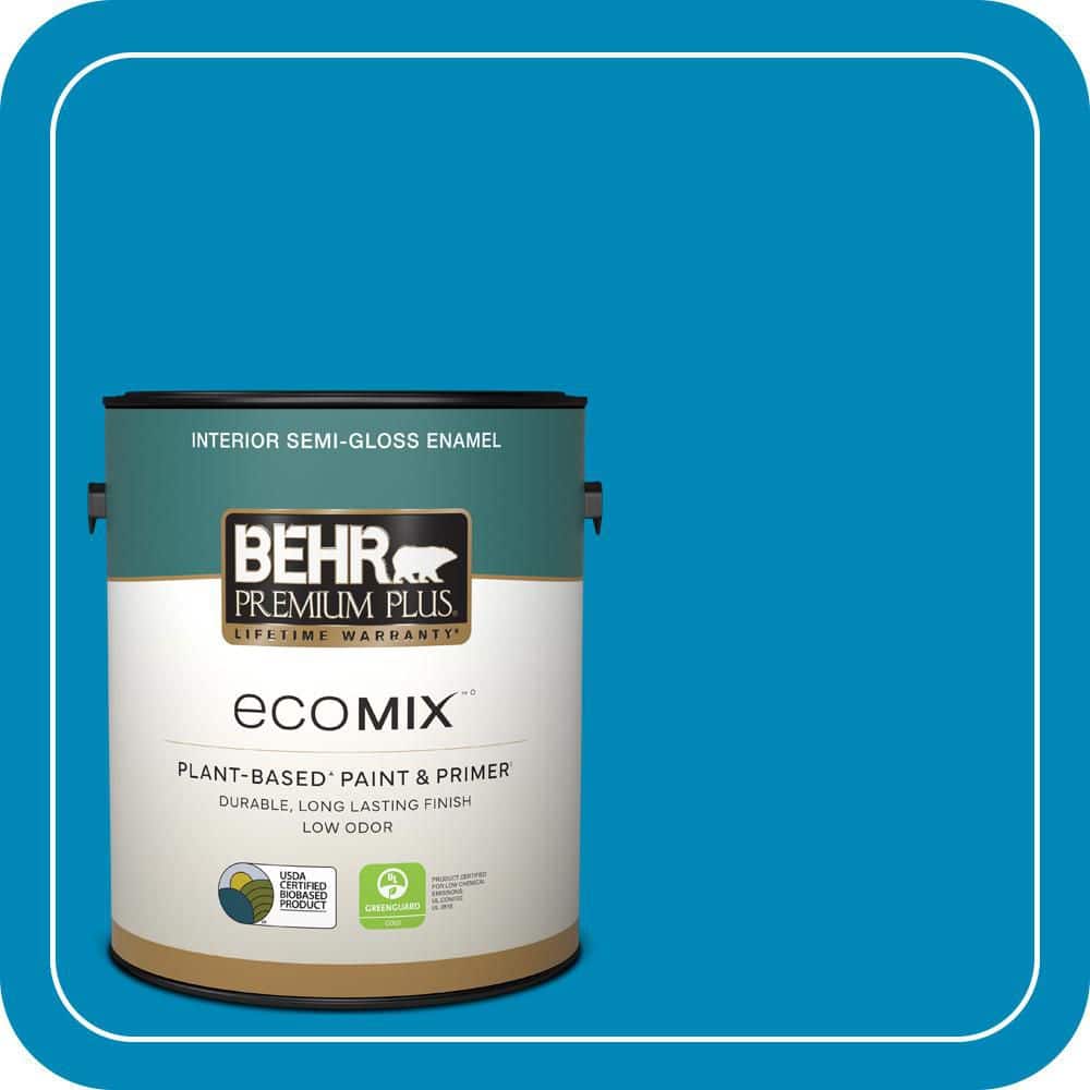 1 gal. #540B-7 Royal Peacock Semi-Gloss Enamel EcoMix Plant-Based Interior Paint & Primer price history on PriceWatchPro