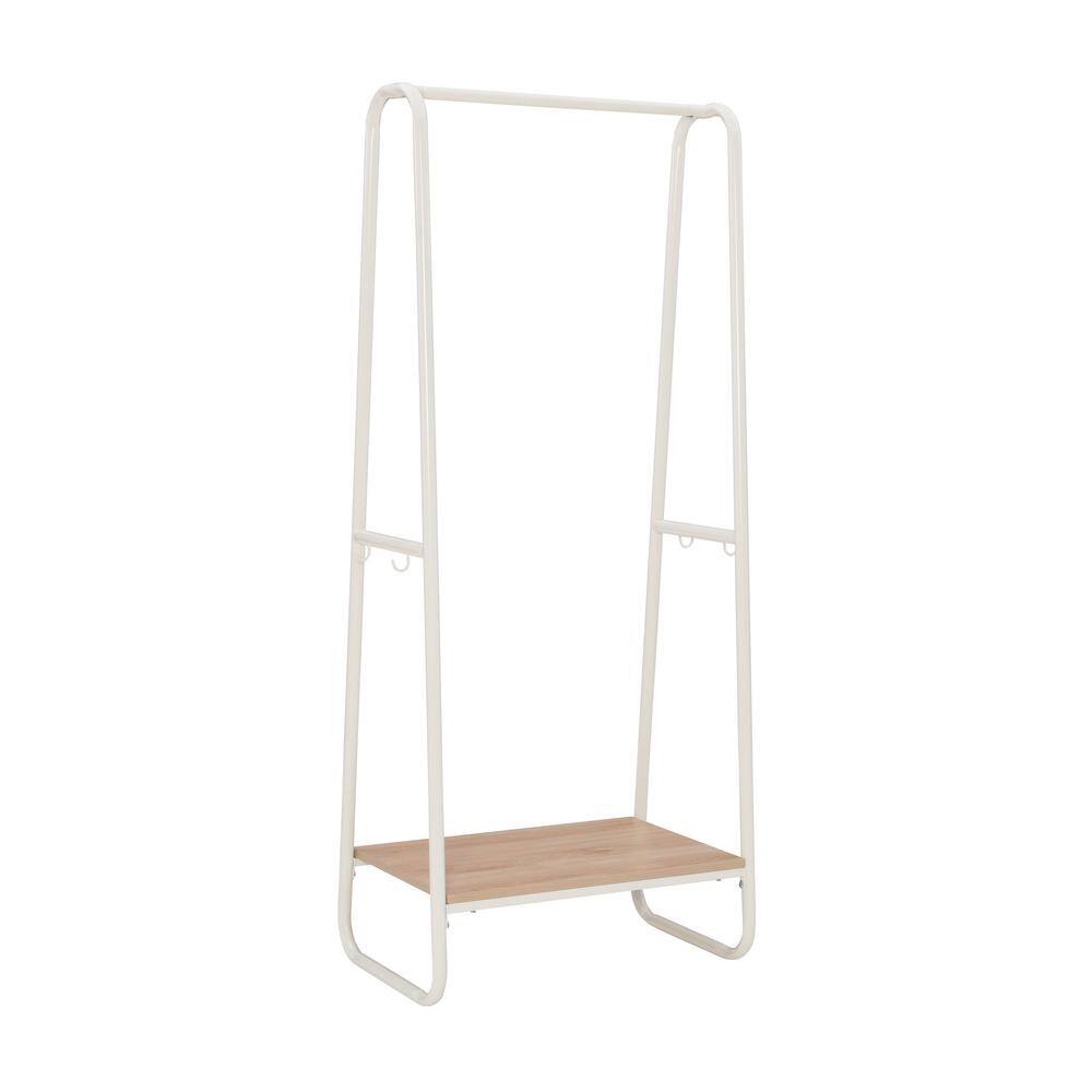 Linon Home Decor Chana White Tall Clothing rack THD04834 - The Home Depot