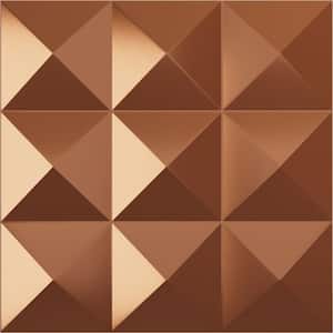 Benson Copper 1-1/3 in. x 1-5/8 ft. x 1-5/8 ft. Brown PVC Decorative Wall Paneling 12-Pack