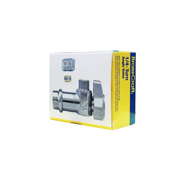 1/2 in. Press Connect Inlet x 3/8 in. Compression Outlet 1/4 Turn