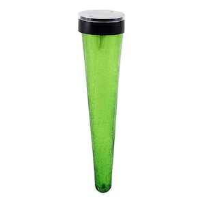 Pack of 3 Solar Sparkle Cones with Stake, 31.5 in. Tall Dark Green