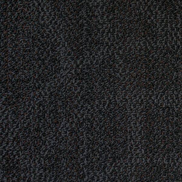 Unbranded Prospect Park Black Rock Loop 19.7 in. x 19.7 in. Carpet Tile (20 Tiles/Case)