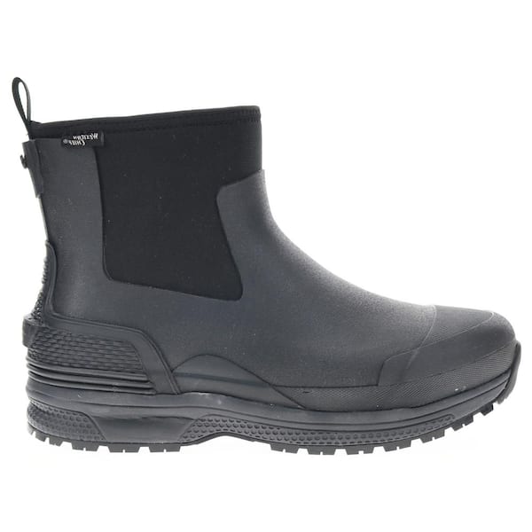 WESTERN CHIEF Men's Ruston 5" Waterproof Rubber Neoprene Ankle Rain Boot - Black Size 11