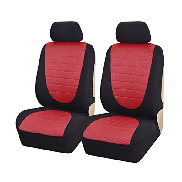 Unbranded 47 in. x 23 in. x 1 in. Front Seat Covers Fit Most Car SUV Truck Jeep in Red (8-Piece)