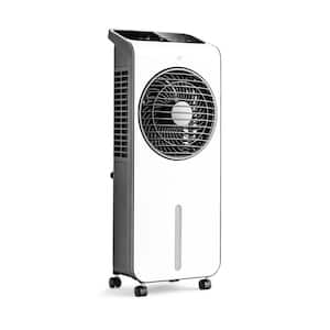 3-Wind Modes Portable Air Conditioner Evaporative Air Cooler Water Fan with 12H Timer Remote Control in White