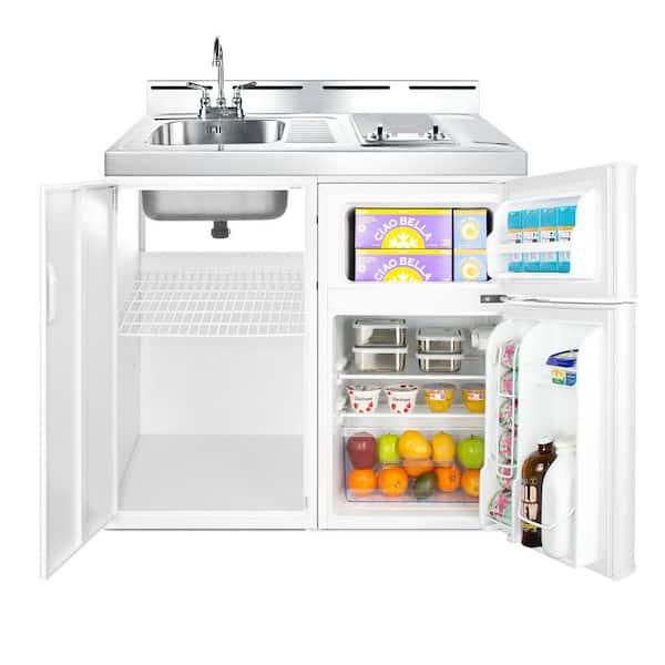 Summit Appliance 39 in. Compact Kitchen in White C39ELGLASSW - The Home  Depot