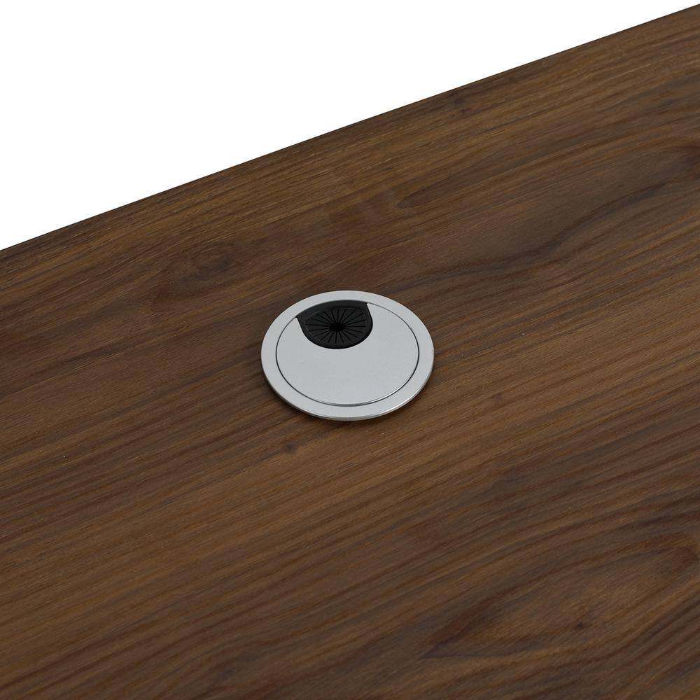 24'' Brown Walnut Single Vanity with White Resin Sink