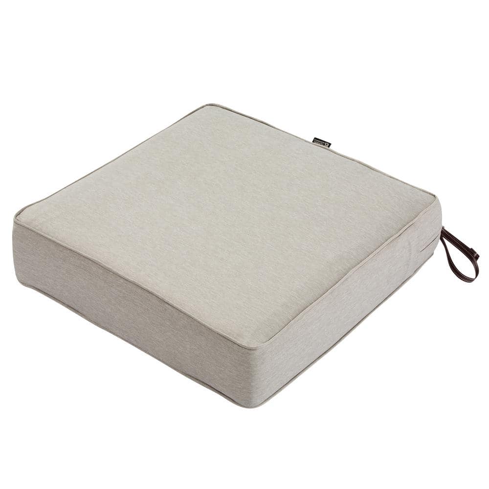 Montlake 19 in. W x 19 in. D x 5 in. Thick Heather Grey Outdoor Lounge Chai