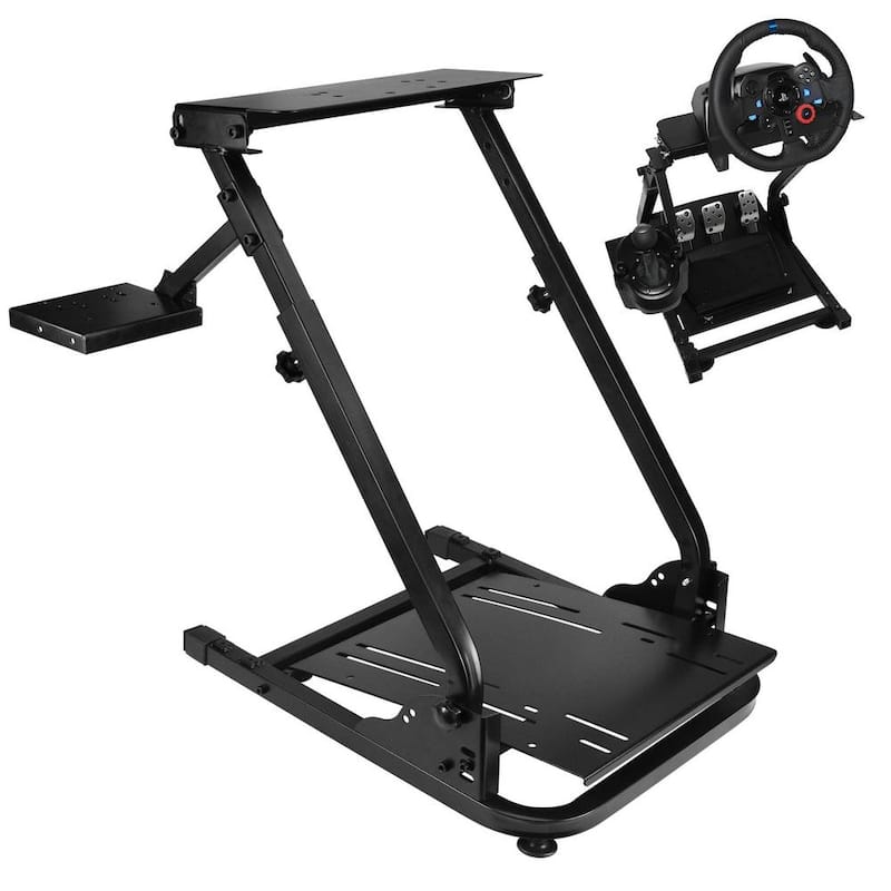 Luyster Race Simulator Cockpit for Logitech G25, G27, G29 Height Adjust Race Wheel Stand, Wheel and Pedals Not Included