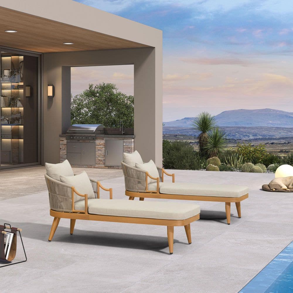 Metal Aluminum Outdoor Chaise Lounge Patio Lounge Chair With Cushion price history on PriceWatchPro