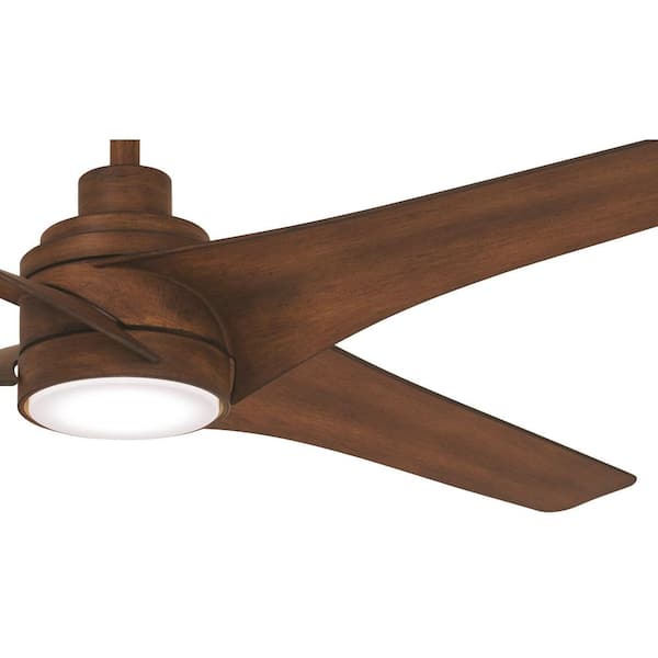 MINKA-AIRE Swept 56 in. Integrated LED Indoor Distressed Koa