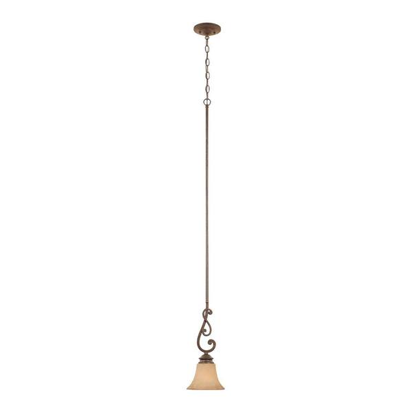 Designers Fountain Mendocino 1-Light Forged Sienna Hanging Mini Pendant