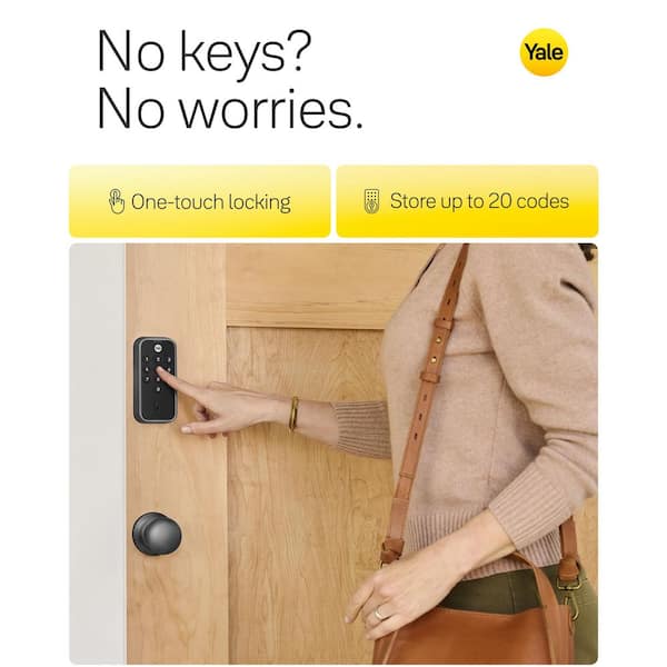 Electronic Deadbolt Door Lock with Keypad and Keyed Access, Satin Nickel