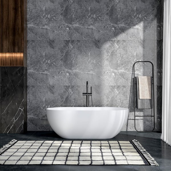 Boosicavelly 63 in. x 30 in. Stone Resin Solid Surface