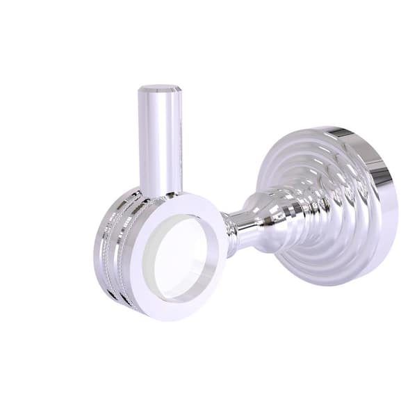 Allied Brass Pacific Grove Collection J-Hook Robe/Towel Hook with Dotted Accents in Polished Chrome