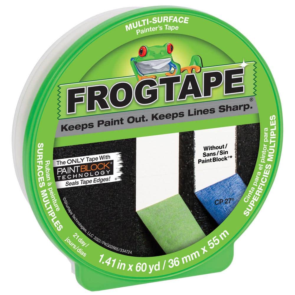 FrogTape Multi-Surface 1.41 in. x 60 yds. Painter's Tape with PaintBlock  240103 The Home Depot