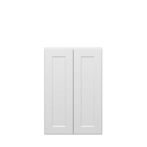 Unbranded Norfolk Shaker 24 in. W x 36 in. H x 12 in. D in Painted White Plywood Assembled Wall Cabinet