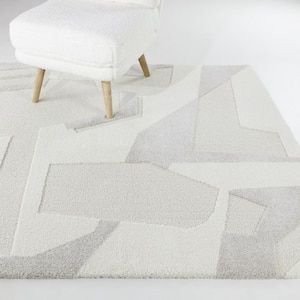 Jeremy Cream 5 ft. 3 in. x 7 ft. Abstract Indoor Area Rug