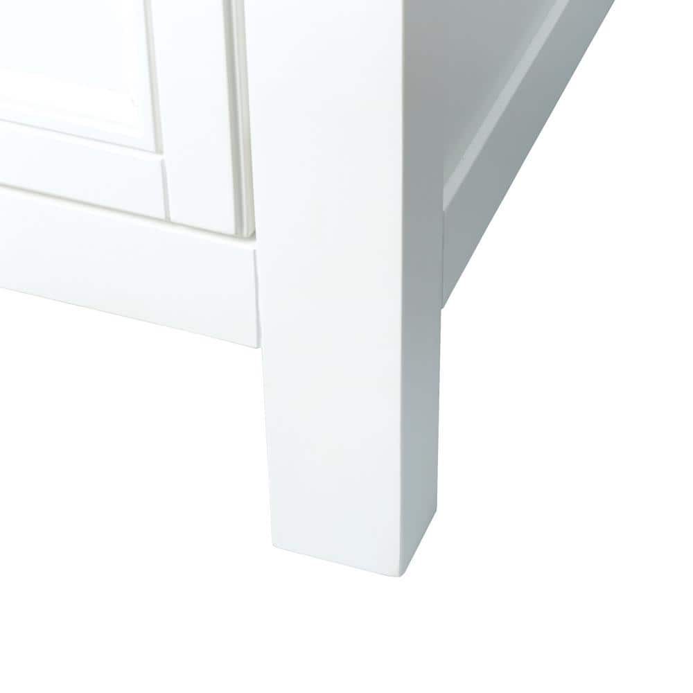 Brantley 24 Inch White Painted Bathroom Vanity with Chrome Hardware