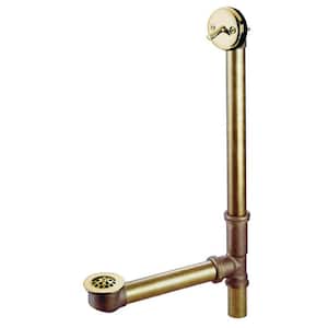 Made To Match 20-Gauge Trip Lever Tub Waste and Overflow in Polished Brass with Overflow
