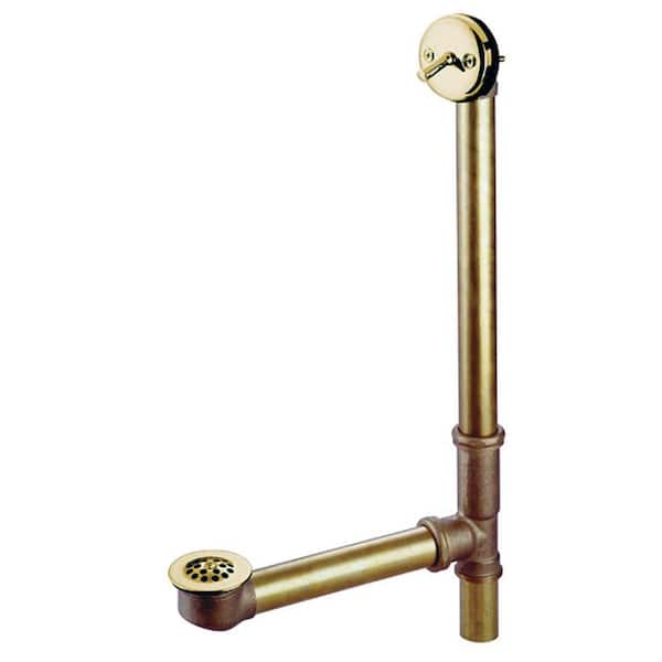 Kingston Brass Made To Match 20-Gauge Trip Lever Tub Waste and Overflow in Polished Brass with Overflow