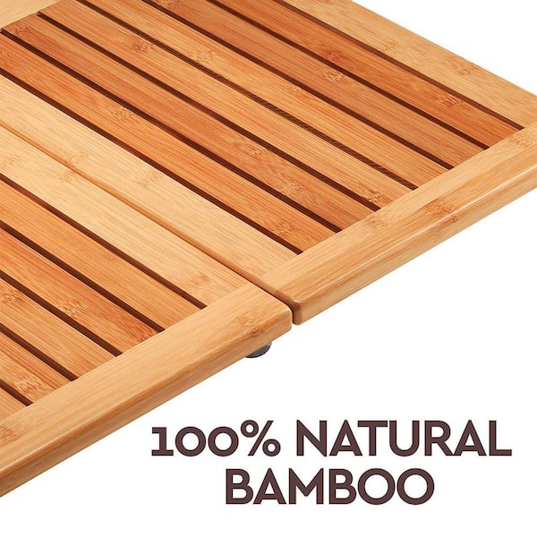 Bambusi Bamboo Floor And Shower Mat - Measures 1 X 23.75 X 17.75 : Target