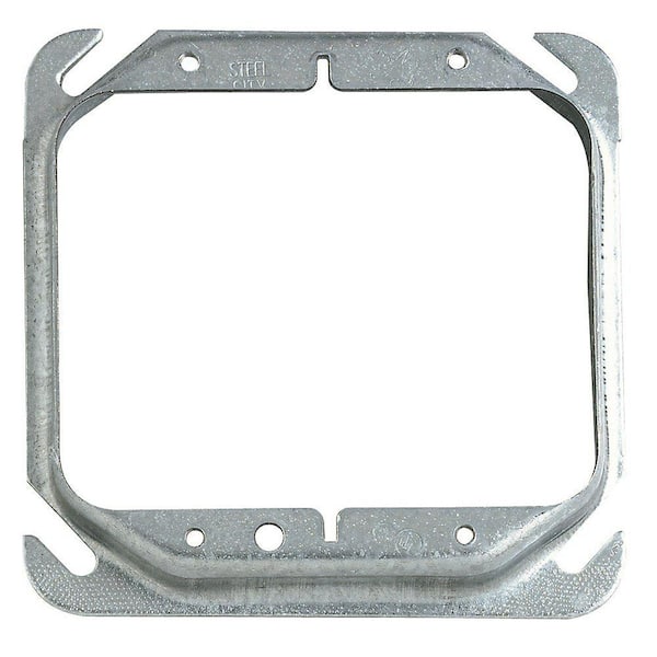 Steel City 4 in. Square Box Mud-Ring 2 Device 5/8 RSD