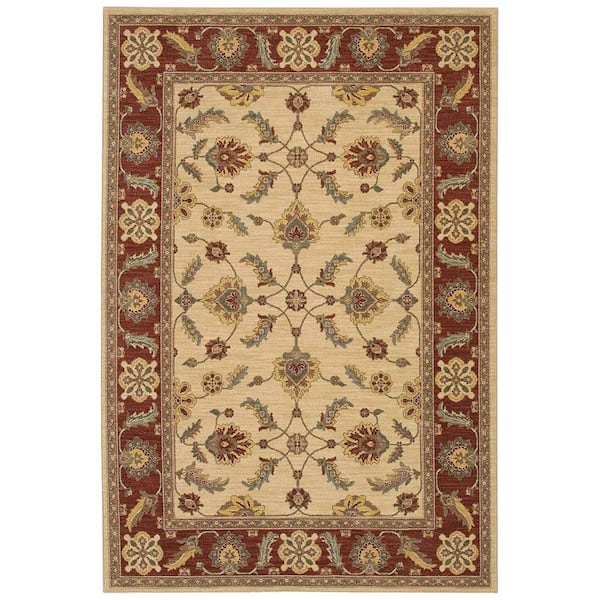 Karastan Sedona Ivory/Henna 8 ft. 6 in. x 11 ft. 6 in. Area Rug