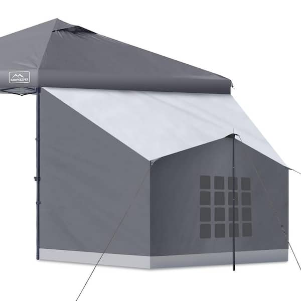 Unbranded 10 ft. x 10 ft. Grey Fiberglass Side Tent, Camping Tent for Gazebo, Compatible with 10 ft. W Tents, Only Side Tent
