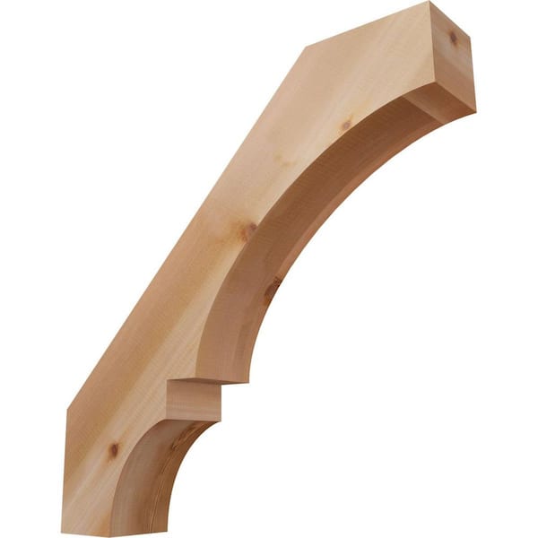 Ekena Millwork 5 1/2"W x 30"D x 30"H Balboa Smooth Knee Brace, Western Red Cedar