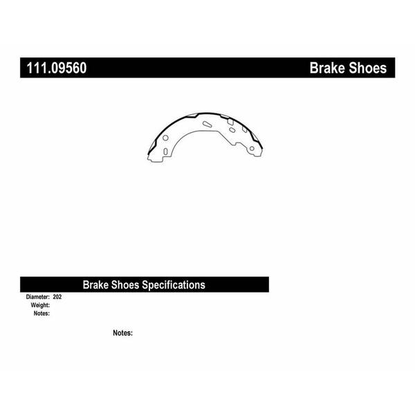 Centric Parts Drum Brake Shoe 2011-2015 Smart Fortwo - -L ELECTRIC