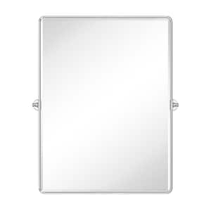 Woodvale 30 in. W x 40 in. H Extra Large Pivot Rectangular Metal Framed Wall Mounted Bathroom Vanity Mirror in Chrome