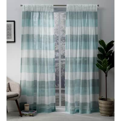 Teal Sheer Curtains Curtains The Home Depot