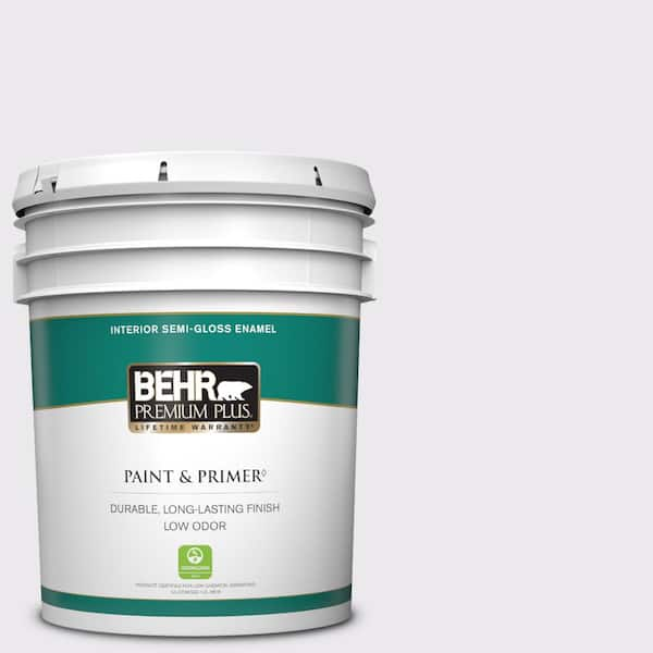 BEHR PREMIUM PLUS 5 gal. #PPL-22 Dried Lavender Semi-Gloss Enamel Low Odor Interior Paint & Primer