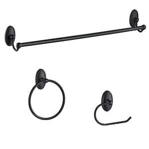 4-Piece Bath Hardware Set with Included Mounting Hardware in Matte Black