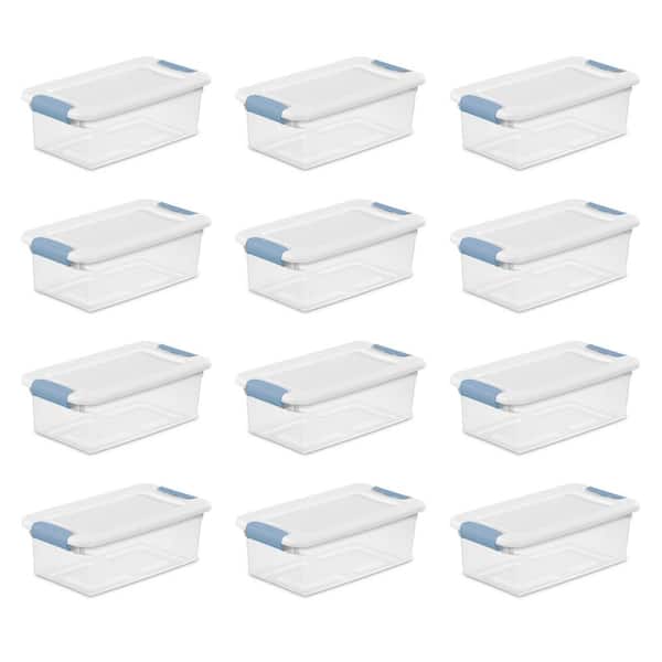 6 qt. Storage Box Stackable Latching Container in Clear (12-Pack)