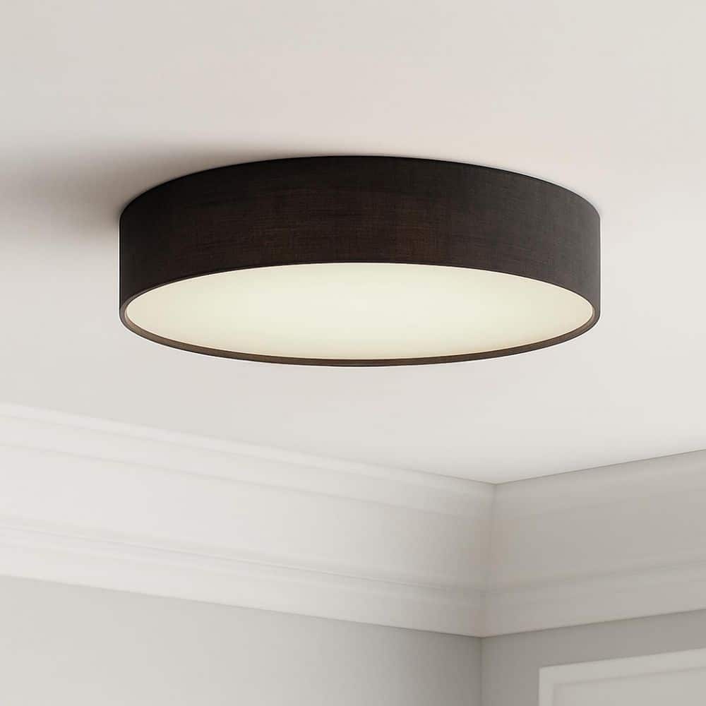 Ashland 16 in. 1-Light LED Semi-Flush Mount with Black Acrylic Shade price history on PriceWatchPro