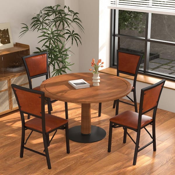 VECELO Foldable Dining Chairs Set of 6 Space-Saving, No VECELO Foldable Dining Chairs Set of 6 Space-Saving, No