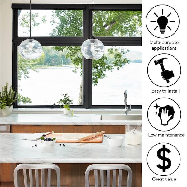 Hampton Bay 8 ft. Straight Laminate Countertop in Matte Manhattan