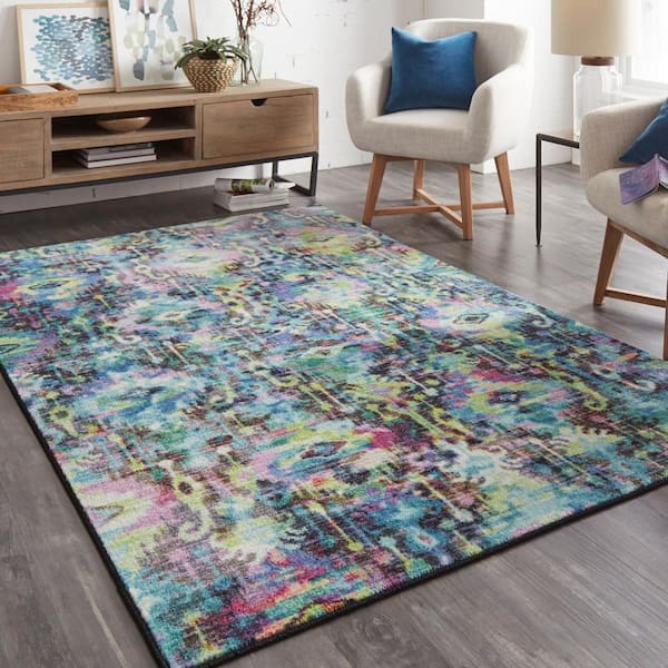 Mohawk Home Arimo Green 8 ft. x 10 ft. Tribal Area Rug 038845