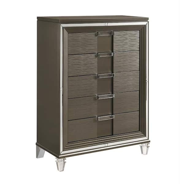 Charlotte Copper 5-Drawer 39 in. W Chest of-Drawers