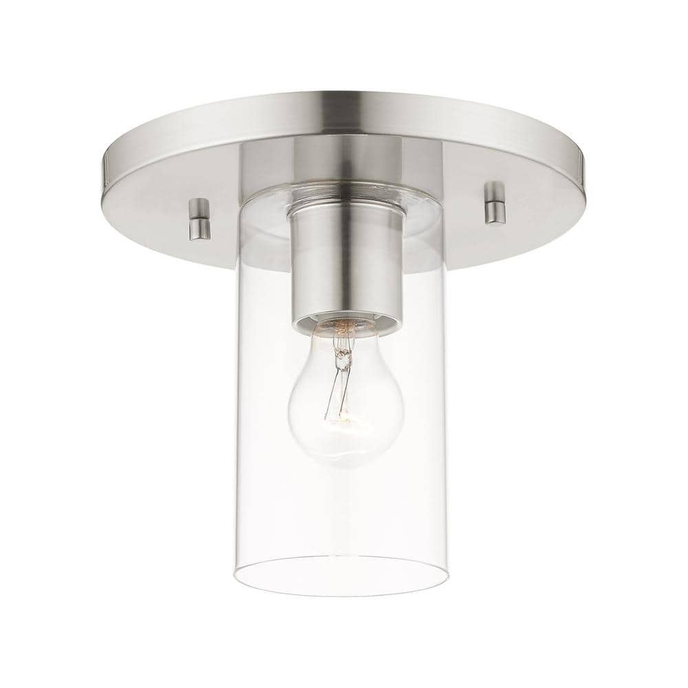 Zurich 9'' Brushed Nickel Modern Flush Mount Light