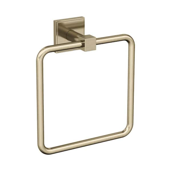 Amerock Appoint 7-1/16 in. (179 mm) L Towel Ring in Golden Champagne