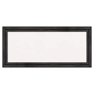 Rustic Pine Black Narrow White Corkboard 32 in. x 15 in. Bulletin Board Memo Board