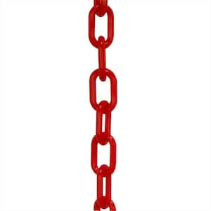 2 in. (#8, 51 mm) x 50 ft. HD Red Plastic Chain